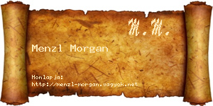 Menzl Morgan névjegykártya